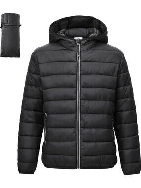 Packable Puffer Coat for Boys - Lightweight, Warm, Water-Resistant Jacket
